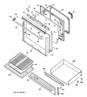 Section Diagram and Parts List for RGB746GES1  Hotpoint Range