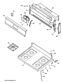 Section Diagram and Parts List for RGB528GER5  Hotpoint Range