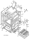 Section Diagram and Parts List for RGB528GER5  Hotpoint Range