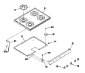Section Diagram and Parts List for RGB740GES2WH  Hotpoint Range