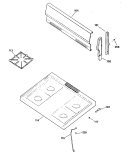 Section Diagram and Parts List for RGB524PV1AD  Hotpoint Range