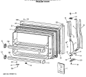 FREEZER DOOR Diagram and Parts List for CTX18GASERAD  Hotpoint Refrigerator