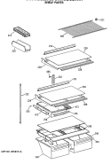 SHELF PARTS Diagram and Parts List for CTX18GASERAD  Hotpoint Refrigerator