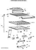 COMPARTMENT SEPARATOR PARTS Diagram and Parts List for CTX18GASERAD  Hotpoint Refrigerator