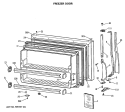 FREEZER DOOR Diagram and Parts List for CTX18BASARWH  Hotpoint Refrigerator