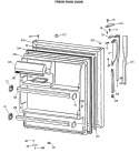 FRESH FOOD DOOR Diagram and Parts List for CTX18BASARWH  Hotpoint Refrigerator