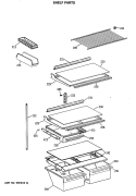 SHELF PARTS Diagram and Parts List for CTX18GASARWH  Hotpoint Refrigerator