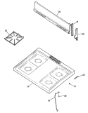 Section Diagram and Parts List for RGB508ET1WH  Hotpoint Range