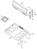Section Diagram and Parts List for RGB524ET1WH  Hotpoint Range