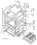 Section Diagram and Parts List for RGB524ET1WH  Hotpoint Range