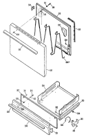 Section Diagram and Parts List for RGB524ET1WH  Hotpoint Range