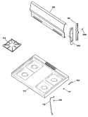 Section Diagram and Parts List for RGB524PT1WH  Hotpoint Range