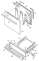 Section Diagram and Parts List for RGB524PT1WH  Hotpoint Range