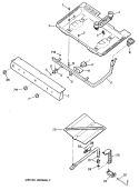 Section Diagram and Parts List for RGB528GET1WH  Hotpoint Range