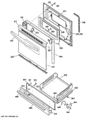 Section Diagram and Parts List for RGB528GET1WH  Hotpoint Range