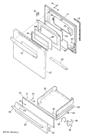 Section Diagram and Parts List for RGB532ET1WH  Hotpoint Range