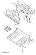 Section Diagram and Parts List for RGB628ET1WH  Hotpoint Range