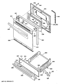 Section Diagram and Parts List for RGB628GEV1AD  Hotpoint Range