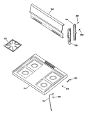 Section Diagram and Parts List for RGB524EV1WH  Hotpoint Range