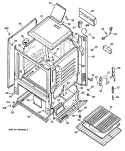 Section Diagram and Parts List for RGB524EV1WH  Hotpoint Range