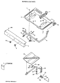 BURNER & GAS PARTS Diagram and Parts List for RGB524PV2WH  Hotpoint Range