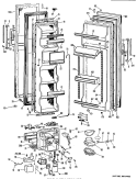 Section Diagram and Parts List for MSX24XLL  General Electric Refrigerator