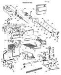 FREEZER SECTION Diagram and Parts List for MSX24XLL  General Electric Refrigerator