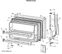 FREEZER DOOR Diagram and Parts List for MTX18BASARAD  General Electric Refrigerator