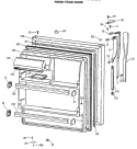 FRESH FOOD DOOR Diagram and Parts List for MTX18BASARAD  General Electric Refrigerator