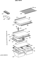 SHELF PARTS Diagram and Parts List for MTX18GASARWW  General Electric Refrigerator