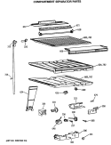 COMPARTMENT SEPARATOR PARTS Diagram and Parts List for MTX18GASARWW  General Electric Refrigerator