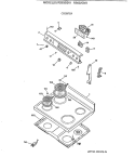 COOKTOP Diagram and Parts List for RB632GV2  Hotpoint Range