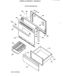DOOR & DRAWER PARTS Diagram and Parts List for RB632GV1  Hotpoint Range