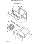 DOOR & DRAWER PARTS Diagram and Parts List for RB633GV1  Hotpoint Range