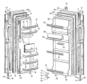 Section Diagram and Parts List for TFX20KHB  General Electric Refrigerator