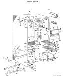 FREEZER SECTION Diagram and Parts List for TFX20KHB  General Electric Refrigerator