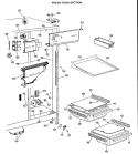 FRESH FOOD SECTION Diagram and Parts List for TFX20KHB  General Electric Refrigerator