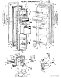 Section Diagram and Parts List for TFX20RHB  General Electric Refrigerator