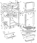 Section Diagram and Parts List for TBF14AKCL  General Electric Refrigerator
