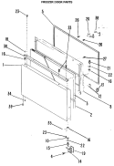 FREEZER DOOR PARTS Diagram and Parts List for TCX20ZMB  General Electric Refrigerator
