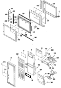 Section Diagram and Parts List for JKP64GP1  General Electric Microwave Oven Combo
