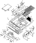 Section Diagram and Parts List for RS779G1J8  Hotpoint Range