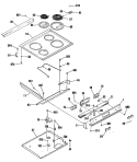 Section Diagram and Parts List for RS734GP3AD  Hotpoint Range
