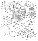 Section Diagram and Parts List for RS734GP3WH  Hotpoint Range