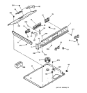 CONTROL PANEL Diagram and Parts List for JSP40AW2AA  General Electric Range