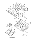 CONTROL PANEL & COOKTOP Diagram and Parts List for JGBS23BEA1WH  General Electric Range