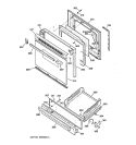 DOOR & DRAWER PARTS Diagram and Parts List for JGBS23BEA1WH  General Electric Range
