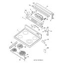 CONTROL PANEL & COOKTOP Diagram and Parts List for JB940WY3  General Electric Range