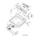 Part Location Diagram of WB62X10007 GE RANGETOP & GLASS Assembly