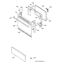 DOOR PARTS Diagram and Parts List for JBP60BY3WH  General Electric Range
